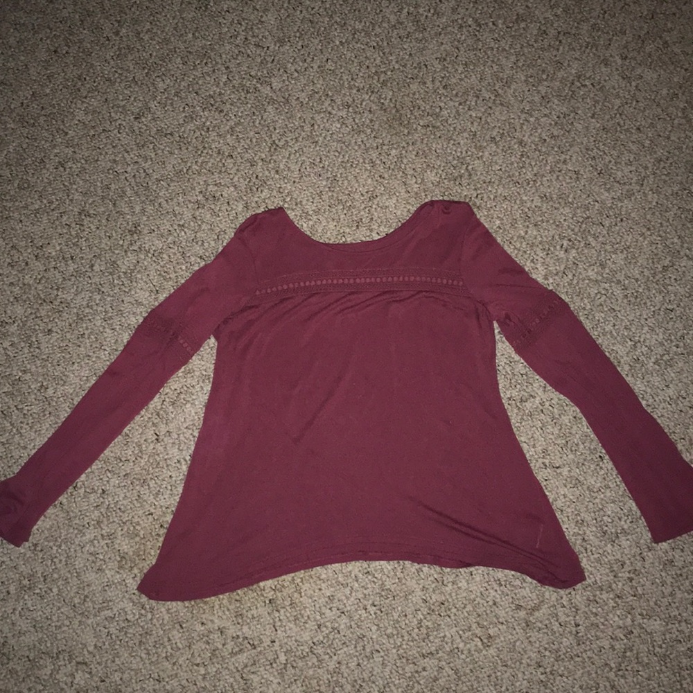 mauve flouncy blouse slightly used